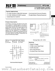 RF2186 datasheet pdf RF Micro Devices