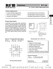 RF2189 datasheet pdf RF Micro Devices