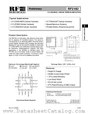 RF2192PCBA datasheet pdf RF Micro Devices