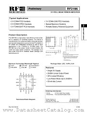 RF2196 datasheet pdf RF Micro Devices