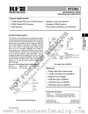 RF2302PCBA-L datasheet pdf RF Micro Devices