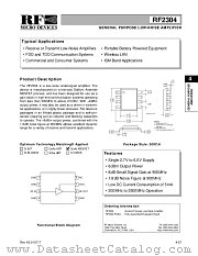 RF2304 datasheet pdf RF Micro Devices