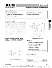 RF2314 datasheet pdf RF Micro Devices