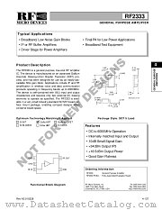 RF2333PCBA datasheet pdf RF Micro Devices