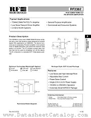 RF2362 datasheet pdf RF Micro Devices