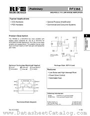 RF2368 datasheet pdf RF Micro Devices