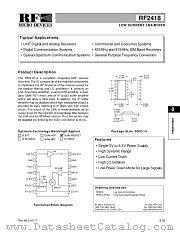 RF2418 datasheet pdf RF Micro Devices