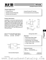 RF2436 datasheet pdf RF Micro Devices