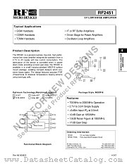 RF2451 datasheet pdf RF Micro Devices