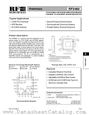 RF2460 datasheet pdf RF Micro Devices