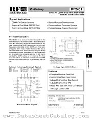 RF2461 datasheet pdf RF Micro Devices