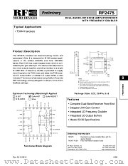 RF2475 datasheet pdf RF Micro Devices