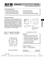 RF2484 datasheet pdf RF Micro Devices