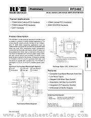 RF2492 datasheet pdf RF Micro Devices