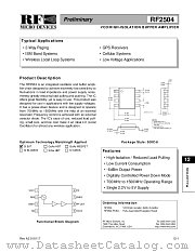 RF2504 datasheet pdf RF Micro Devices