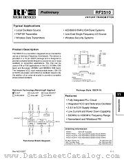 RF2510 datasheet pdf RF Micro Devices