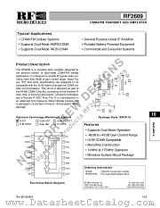 RF2609 datasheet pdf RF Micro Devices