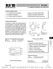 RF2629 datasheet pdf RF Micro Devices