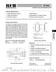 RF2667 datasheet pdf RF Micro Devices