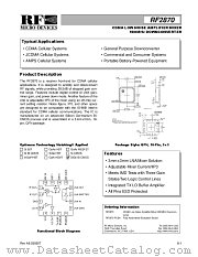RF2870 datasheet pdf RF Micro Devices