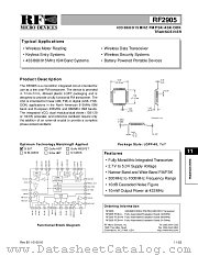 RF2905 datasheet pdf RF Micro Devices