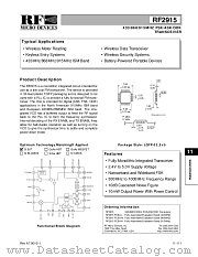 RF2915 datasheet pdf RF Micro Devices