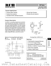 RF2917 datasheet pdf RF Micro Devices