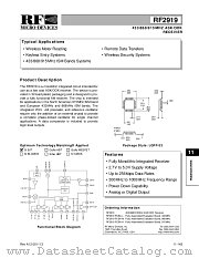 RF2919 datasheet pdf RF Micro Devices