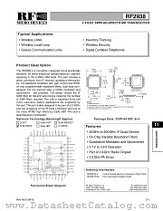 RF2938 datasheet pdf RF Micro Devices