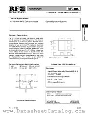 RF3105 datasheet pdf RF Micro Devices