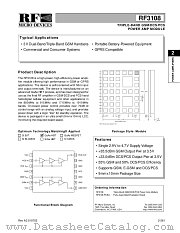 RF3108PCBA datasheet pdf RF Micro Devices