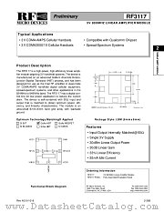 RF3117 datasheet pdf RF Micro Devices