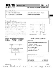 RF3118 datasheet pdf RF Micro Devices