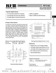RF3160PCBA datasheet pdf RF Micro Devices