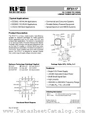 RF5117 datasheet pdf RF Micro Devices