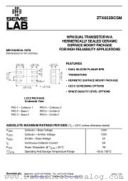 ZTX653DCSM datasheet pdf SemeLAB