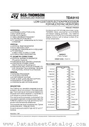 TDA9110 datasheet pdf SGS Thomson Microelectronics