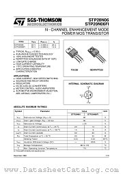 STP20N06 datasheet pdf SGS Thomson Microelectronics