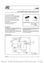 L4962 datasheet pdf SGS Thomson Microelectronics