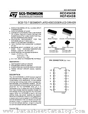HCF4543B datasheet pdf SGS Thomson Microelectronics