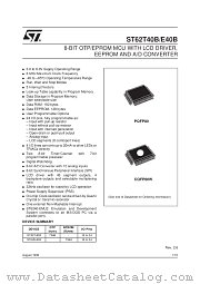 ST62E40B datasheet pdf SGS Thomson Microelectronics