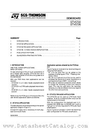 AN630 datasheet pdf SGS Thomson Microelectronics