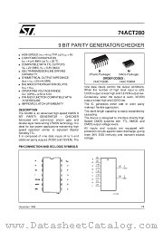 74ACT280 datasheet pdf SGS Thomson Microelectronics