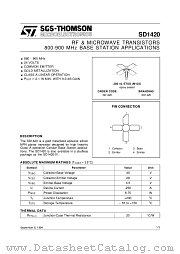 SD1420 datasheet pdf SGS Thomson Microelectronics