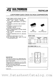 TS374C,I,M datasheet pdf SGS Thomson Microelectronics