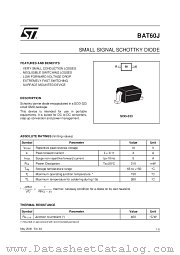 BAT60J datasheet pdf SGS Thomson Microelectronics