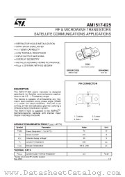 AM1517-025 datasheet pdf SGS Thomson Microelectronics