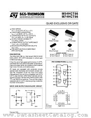 M74HCT86 datasheet pdf SGS Thomson Microelectronics