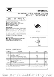 STN2NE10L datasheet pdf SGS Thomson Microelectronics