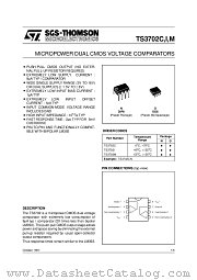 TS3702M datasheet pdf SGS Thomson Microelectronics